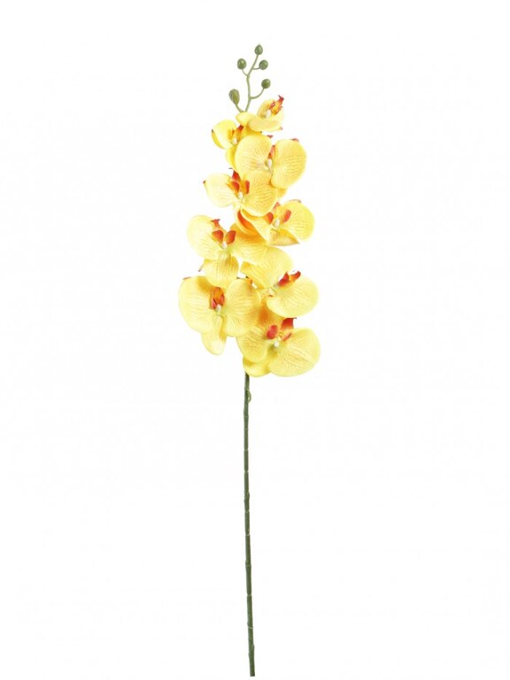 DECORATIVE ARTIFICIAL ORACHID FLOWER STEMS (SET OF 4, 90 CM TALL, YELLOW) MSF31